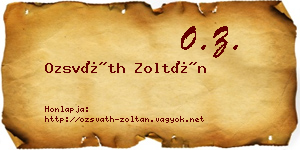 Ozsváth Zoltán névjegykártya