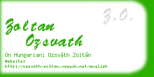 zoltan ozsvath business card